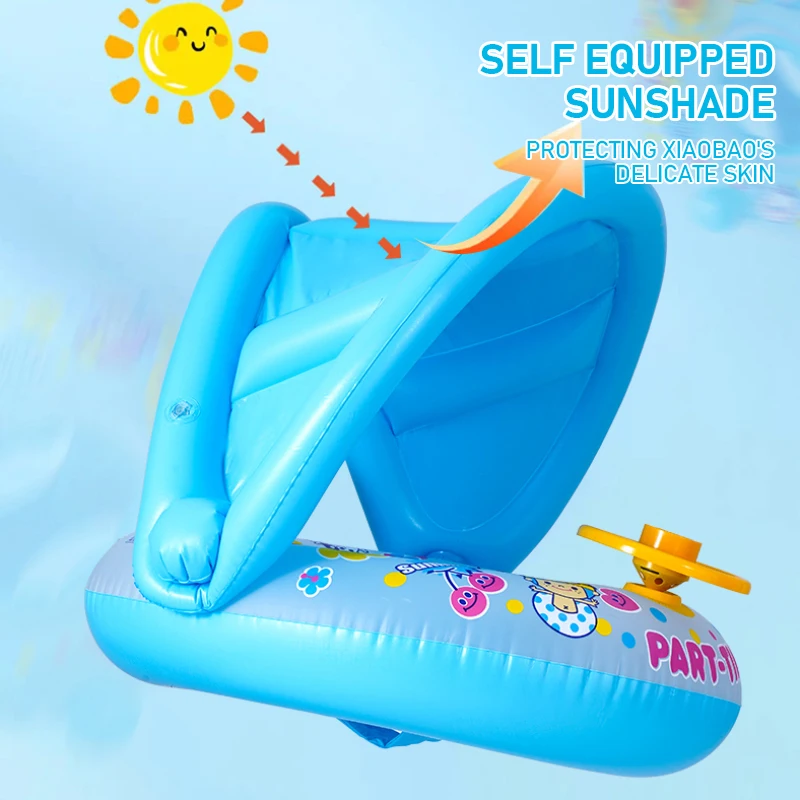 Pull Buoy Swimming - Water Floating Swimming Ring with Steering