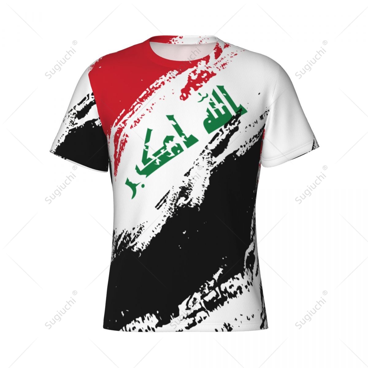 Sports Equipment Jersey - Custom Name Nunber Iraq Flag Color