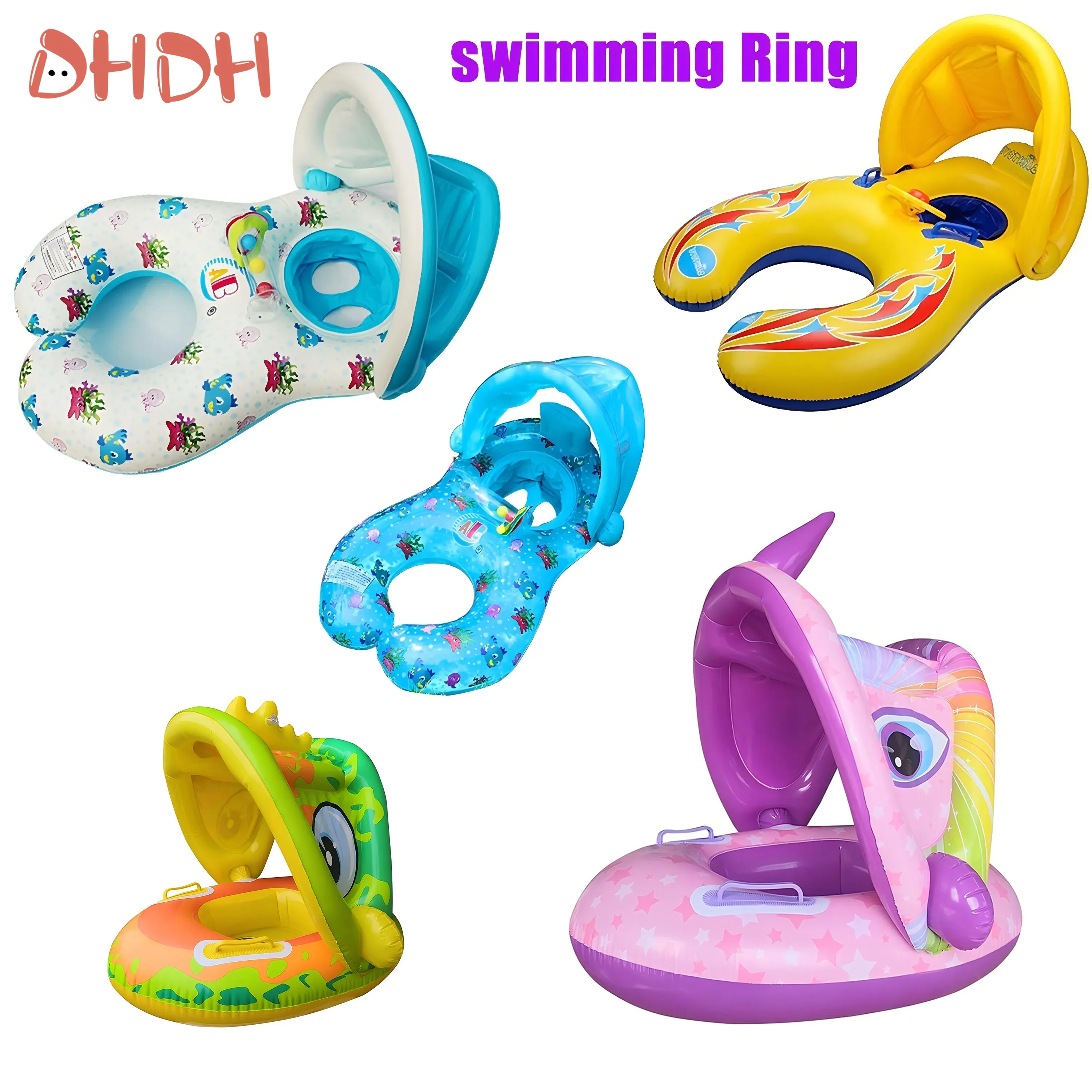 Pull Buoy Swimming - Baby Swimming Float with Sunshade –