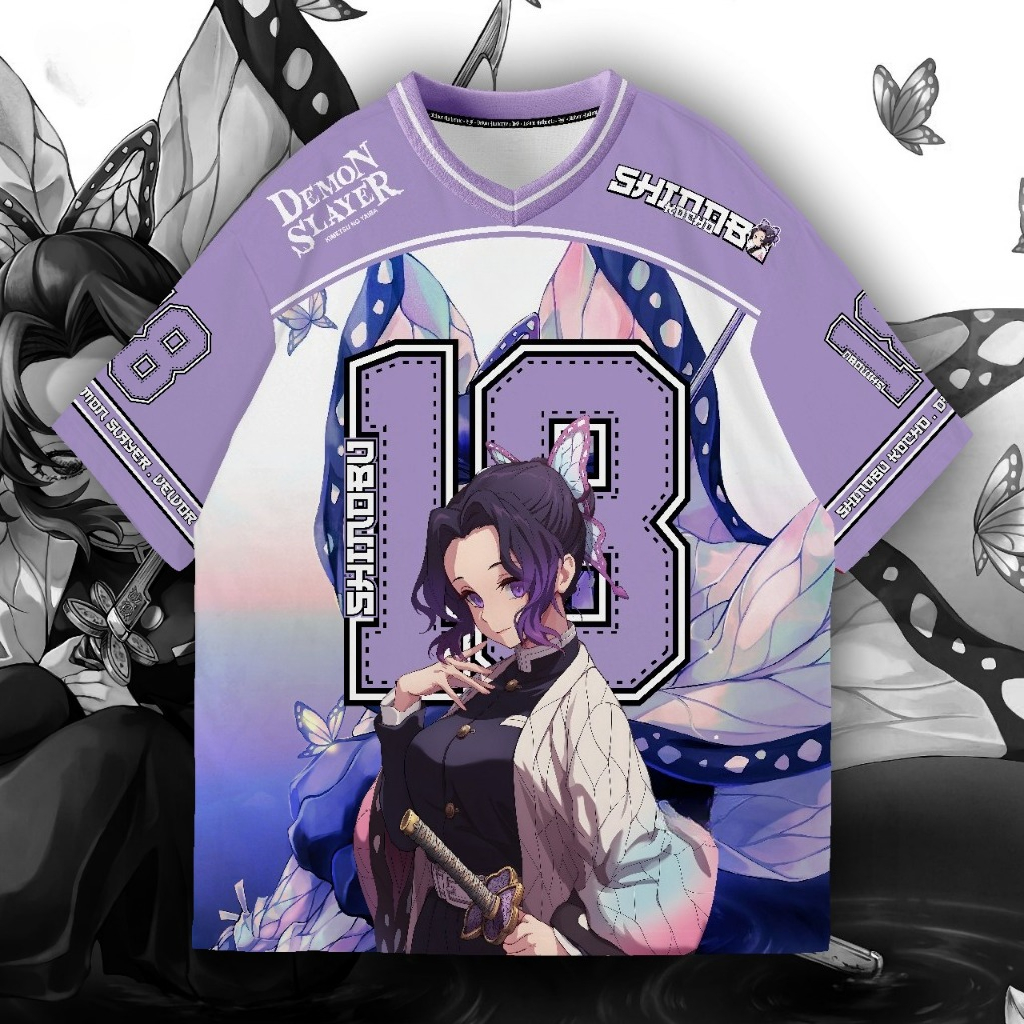 Sports Equipment Jersey - New Demon Slayer Kochou Shinobu Printed