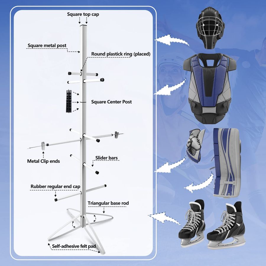 Hockey Gear Drying Rack Metal  - Sports Equipment Drying Rack recensie en prijs