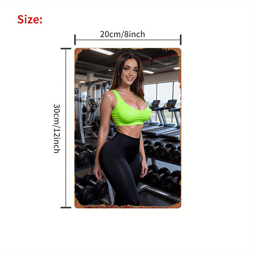 2D Flat Style Metal Sign Sexy  - Sports Equipment Background recensie en prijs