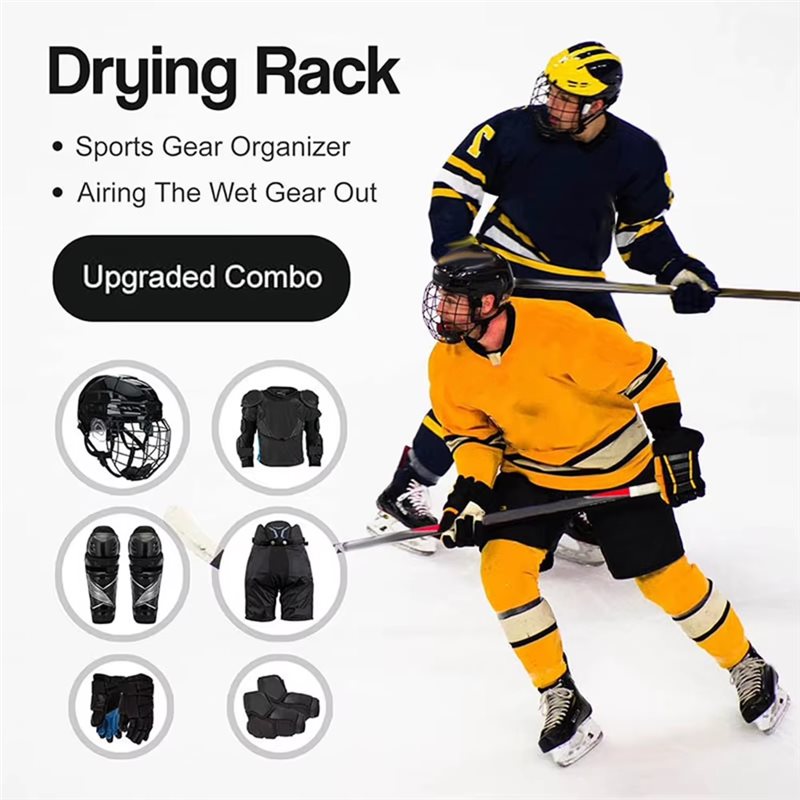 A89E-Hockey Gear Organizer Wit - Sports Equipment Drying Rack recensie en prijs